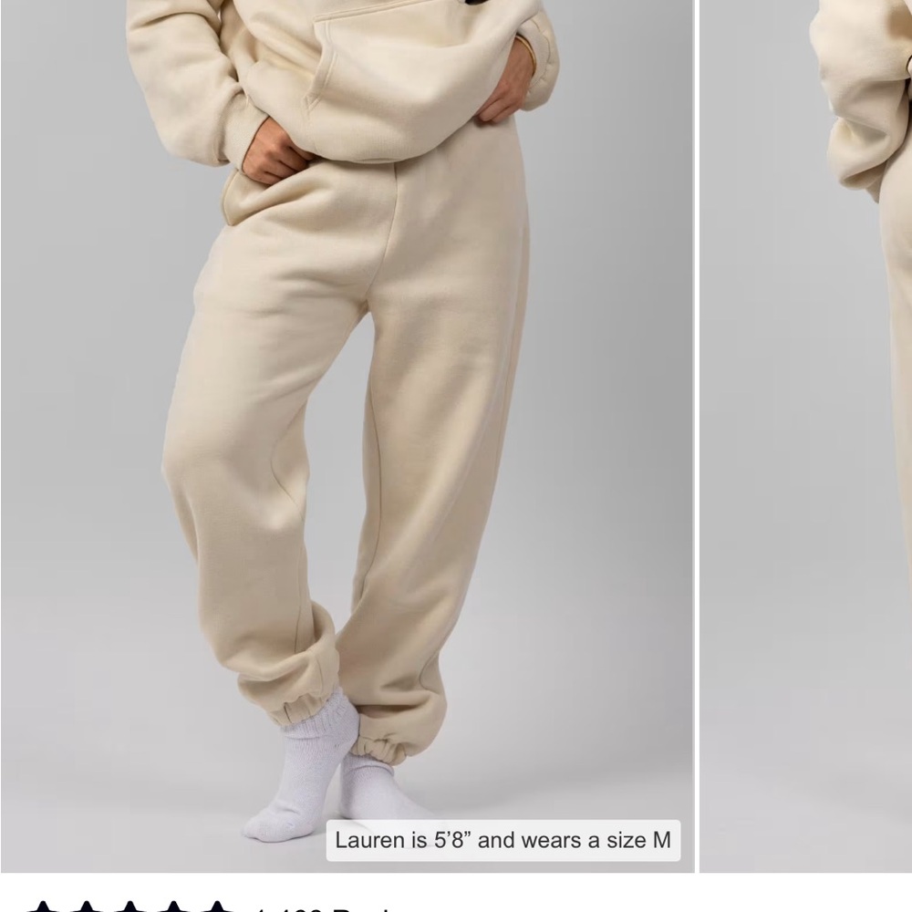 Comfrt Travel Sweatpants for Women in Bone - Size Small